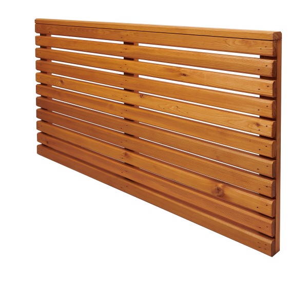 Slatted Contemporary Fence Panel - Oil Treated