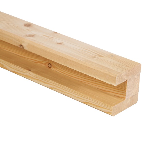 Larch Chamfered Edge Slotted Fence End Post