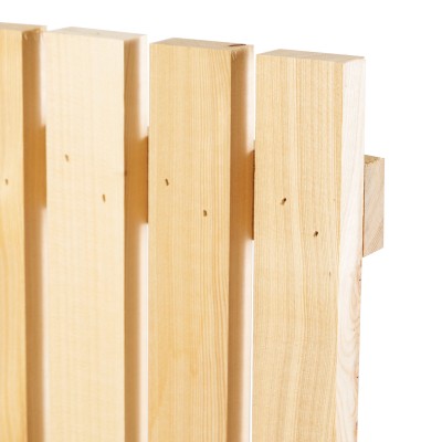 Larch timber picket fence