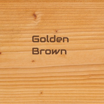 larch slat fence panel treated golden brown