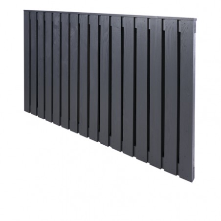 Slatted Contemporary Fence Panel - Painted - Vertical Double Sided Square Edge