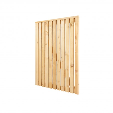 Slatted Contemporary Gate - Vertical Single Sided Chamfered Edge